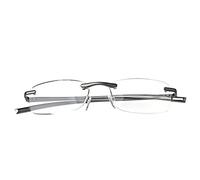 Maxtonser Gafas de presbicia de metal de aluminio sin montura + 1.0~+3.5 lentes de resina para mujeres y hombres para L +200