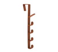 Maxtonser Gancho adhesivo multifuncional de 6 segmentos para puerta, para abrigos, bolsas, toallas, estante de carga pesada para uso en cocina y baño