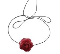 Maxtonser Gargantilla floral hecha a mano con collar de tela de flores para mujeres y niñas