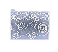 Maxtonser Gecko - Molde de resina epoxi para decoración de pared, diseño de animales y lagartos, molde de silicona para manualidades, herramientas de fabricación de joyas para sala de estar, oficina,