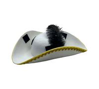 Maxtonser Gorras piratas con plumas de encaje dorado para fiestas de Halloween y aventuras de simulación, perfectas para vestirse y jugar de Halloween