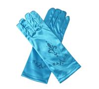 Maxtonser Guantes largos de princesa de hielo para niñas, con lentejuelas, estampado de reina de la nieve, guantes de vestir sólidos para fiestas