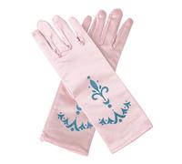 Maxtonser Guantes largos de princesa de hielo para niñas, con lentejuelas, estampado de reina de la nieve, guantes de vestir sólidos para fiestas