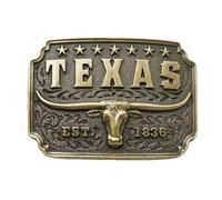 Maxtonser Hebilla de cinturón Western Rodeos de repuesto para cinturón ancho (38-40 mm) Texas Bull Head