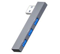 Maxtonser Hub USB 2.0 de 3 puertos USB / tipo C Splitter para ordenador portátil, accesorios de aleación de aluminio, multiextensor