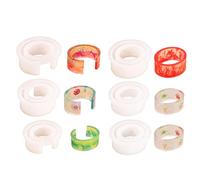 Maxtonser Juego de moldes de silicona para pulsera acrílica de 6 tamaños de ancho, brazalete abierto de uff de resina, molde de resina, herramientas para hacer joyas