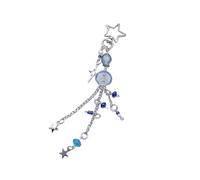 Maxtonser Llavero Largo Inspirado En El Océano con Decoración De Medusas Y Peces Llavero Multifuncional Decoraciones De Borlas De Moda, Hebilla De Estrella Azul 1