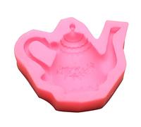 Maxtonser Molde de silicona con forma de tetera de dibujos animados para decoración de tartas, jabón, cocina y repostería