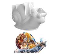 Maxtonser Molde de silicona de fundición de resina epoxi, molde de caracol grande para hacer jabón, decoraciones de Navidad, chocolate