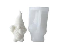 Maxtonser Molde de silicona para gnomos de San Valentín, bonito molde de aromaterapia, molde de yeso enano epoxi para hacer velas de jabón