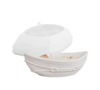 Maxtonser Molde de silicona para manualidades, portavelas, forma de canoa, cuencos de almacenamiento, moldes adecuados para entusiastas de la decoración del hogar