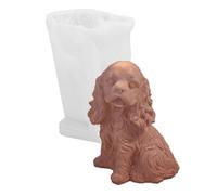 Maxtonser Molde de silicona realista con forma de perro con forma de perro de yeso, práctico molde de decoración con forma de perro para entusiastas de las manualidades