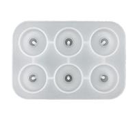 Maxtonser Molde redondo de silicona para cuentas con agujeros para colgar joyas, pulseras, pulseras, abalorios, herramienta de manualidades