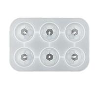 Maxtonser Molde redondo de silicona para cuentas con agujeros para colgar joyas, pulseras, pulseras, abalorios, herramienta de manualidades