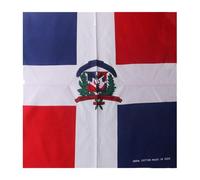 Maxtonser Pañuelo para el pelo, 55 x 55 cm, con estampado de banderas, para festivales de música, pañuelo multiusos para la cabeza, turbante cuadrado para niñas, accesorios de fotos dominicana