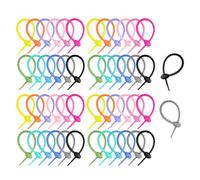 Maxtonser Paquete de 10/20/50 bolsas reutilizables de silicona para sujetar cables, bridas flexibles para organización y proyectos