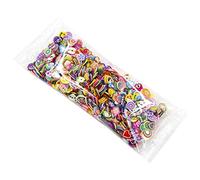 Maxtonser Paquete de 1000 unidades de rellenos de resina de arcilla 3D, formas mixtas, animales, amor, corazón, plumas, corbatas para tartas, estrellas, mariposas, hojas de frutas