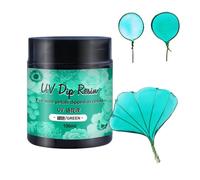 Maxtonser Pegamento de resina UV DIP para alambre, pétalos de flores, transparente, líquido ultravioleta, curado de cristales, fabricación de joyas para principiantes