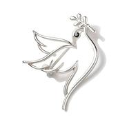 Maxtonser Pin de palomas de la paz tallado hueco y rama, estilo vintage, aleación vintage, accesorio para trajes formales