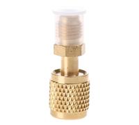Maxtonser R410A - Adaptador de latón para manguera de carga hembra de 1/4" macho a 5/16" hembra