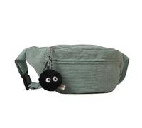 Maxtonser Riñonera de pana de gran capacidad, color sólido, bolsa de pecho para niña, versátil y cruzada