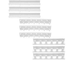 Maxtonser Soporte de joyería blanco para collares, ganchos adhesivos para colgar en la pared, organizador de collares y pulseras