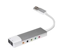 Maxtonser Tarjeta de sonido externa USB con sonido digital SPDIF para sistemas de sonido envolvente 5.1, cuerpo de aluminio