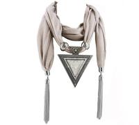 Maxtonser Women Fashion Bohemian Ethnic Jewelry Tassel Water Drop Pendant Scarf Necklace,Women Scarf, Gray