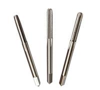 MaxTool HSN02W00R06 Juego de 3 llaves de rosca para manómetro de alambre de 6-32 (cónica, enchufe, parte inferior), HSS M2; mango derecho totalmente molido