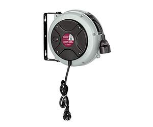 MAXTOOLS ER200, Enrollador Eléctrico Automático, Minienrollador con Guía Doble y Cable Resistente al Aceite, Interruptor Térmico de Protección, Longitud 8 Metros (8m)