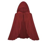 maxToonrain Capa y cesta de capucha roja, capa roja con capucha de terciopelo para adultos, disfraz de Caperucita para Halloween, personaje de cuento de hadas, disfraz del Día Mundial del Libro para