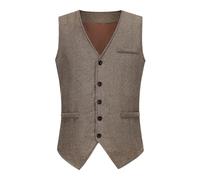 maxToonrain Disfraz de Sherlock Holmes para adulto, disfraz de cosplay de Halloween, 7 piezas (marrón claro, M)