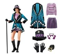 maxToonrain Disfraz de Sombrerero Loco para adultos, disfraz del Día Mundial del Libro, disfraz de terciopelo de lujo con sombrero de sombrerero loco, accesorios de Halloween, fiesta de cosplay para