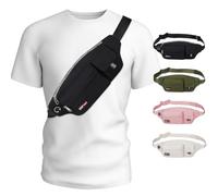 MAXTOP Riñonera Running Deportiva Hombre Mujer, riñonera para Correr, riñonera de Viaje, riñonera para Dinero,Porta teléfono para Yoga,Gimnasio,Correr,Ejercicio,Caminar, Regalo para Corredores Negra