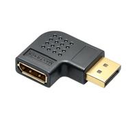 MAXTRACK Adaptador de ángulo DisplayPort 1.4 90° Derecho - Adaptador Displayport Cable DP Macho a DP Hembra - 8 K UHD @ 60 Hz, 4 K @ 144 Hz, contactos chapados en Oro, para PC, portátiles, monitores