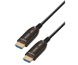 Maxtrack Cable activo de fibra óptica HDMI® C507-15ML - HDMI 2.1, 8K @ 60Hz, 4K @ 120Hz, eARC, 3D, HDR, HDCP 2.2, YUV 4:4:4, alcance de hasta 100 m
