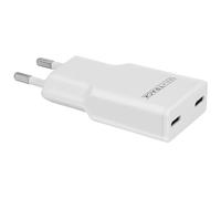 MAXTRACK Cargador rápido MQ3L - 2 Puertos USB-C, 30 W, tecnología GAN, Power Delivery 30 W & QC 3.0, Ultra Plano 1,5