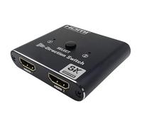 MAXTRACK CS39L - Distribuidor bidireccional HDMI 8K (2 en 1 Salida o 1 in2out, 8K @ 60 Hz, 4K@120 Hz, Compatible con PS5, Xbox, Streaming Box, proyector, TV