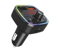 Maxtrack MT1L - Transmisor FM Bluetooth para coche, adaptador Bluetooth para radio de coche, manos libres con 2 puertos USB, compatible con Micro SD, memorias USB, función Siri, función de carga