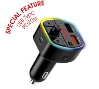 Maxtrack mt2l - transmisor fm bluetooth para coche, adaptador de músi