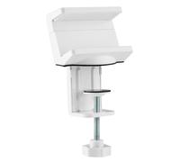 MaxTrack NVZ2WL Abrazadera de Mesa para regleta de enchufes - Soporte de Mesa, para regletas o concentradores USB de 50-70 mm de Ancho, Soporte de Escritorio, Almohadillas Protectoras de Silicona,