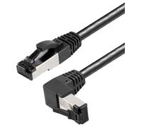 MAXTRACK TI49-5L RJ45 cable de red, cable de conexión CAT 8.1 S/FTP 5m negro 90° nach oben gewinkelt, a