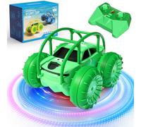 MaxTronic Coche teledirigido Anfibio，Carga Directa - Coche RC 2.4G 360° - 15KM/H - 4WD - Coche de Acrobacias Todoterreno con LED Ajustable - Niños y Niñas de 3-12 Años