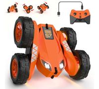 MaxTronic Coche Teledirigido, Doble Carga Exclusiva y Leds Ajustables 360° Acrobacias 2.4G 15km/h Todo Terreno 4WD Todoterreno Regalo Ideal 3-12 Años Niños y Niñas, Juguete Infantil Duradero