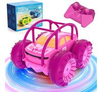 MaxTronic Coche teledirigido para niñas, Carga Directa Monster Truck Anfibio con luz LED, 4WD Impermeable Interior al Aire Libre RC Juguete de Playa de la Piscina, los niños de 3 4 5 6 7 8 9 Años