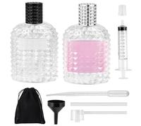 Maxumille 2 Piezas Atomizador Perfume 100ml, Vidrio Botellas de Perfume, Decants Perfumes de Piña con Bomba de Recarga de Perfumes, Frasco Recargable de Cristal para Viajar, Salir de Noche y Fiestas