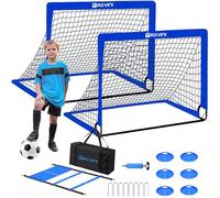 MAXVINI Juego de 2 Porterías de Portería de Futbol Para Niños 182*120*120cm, Porterias de Futbol para Jardin Para Juegos Exterior jardin Porteria de Football para Niños Incluye Bolsa Para Transportar