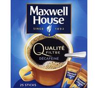 Maxwell House Coffee Soluble - Palillos descafeinados (45 g, paquete de 25 unidades)