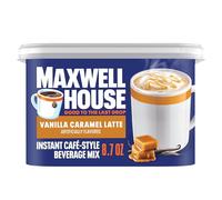 Maxwell House International Cafe-Style Beverage Mix Tub, Vanilla Caramel Latte, 8.7 Ounce