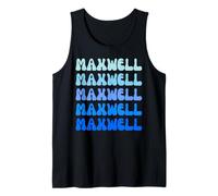 Maxwell Retro Name Stack Design Camiseta sin Mangas
